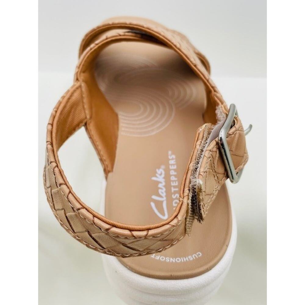 Clarks Brown Woven Slingback Platform Sandals NWOT - Picture 7 of 16